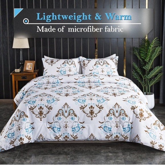 Queen paisley 3 piece comforter set - Picture 3 of 7